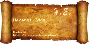 Harangi Edda névjegykártya